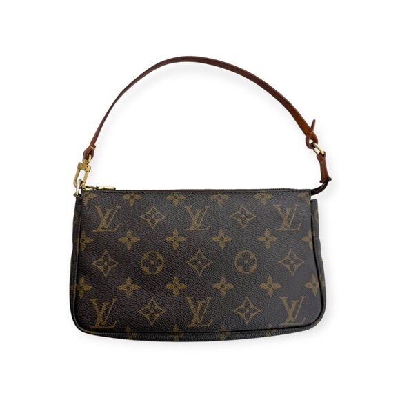 Authentic Louis Vuitton Monogram Pochette Accessories Mini Top Handle Bag - Picture 1 of 12